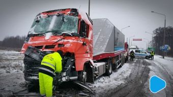 Zderzenie dwóch TIR-ów. Na szczęście nikt nie zginął