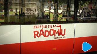 „Zaczęło się w Radomiu” na autobusie komunikacji miejskiej