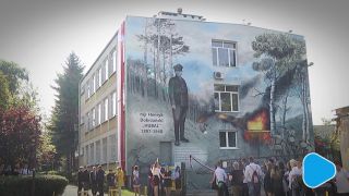 Nowa sala gimnastyczna i mural z patronem w ZSZ w Radomiu