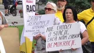 Mieszkańcy Radomia protestowali przeciwko ustawie „lex TVN”