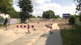 Trasa N-S. Prace brukarskie na ukończeniu