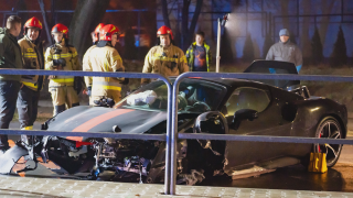 Ferrari rozbiło się w centrum Radomia