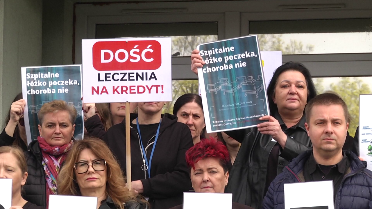 Protest pracowników z naszych szpitali i konferencja parlamentarzystów. Padły mocne słowa