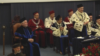 Profesor Krzysztof Jajuga z tytułem doktora honoris causa Uniwersytetu Radomskiego.